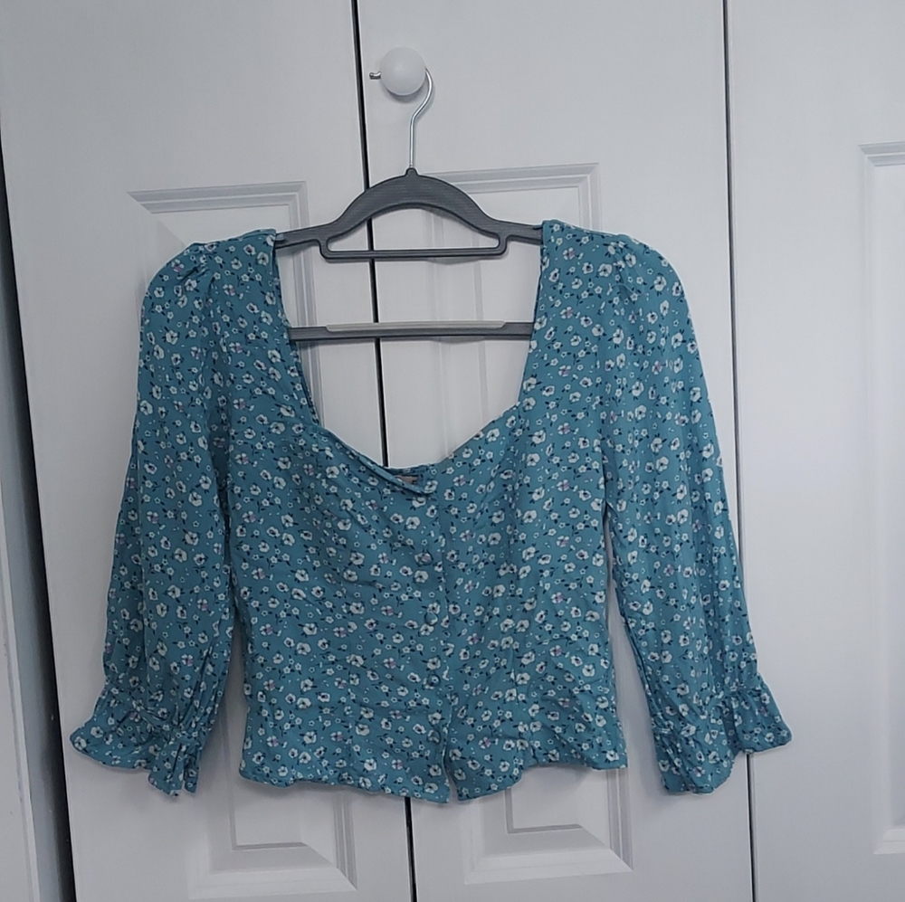 flowy, floral top
